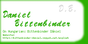 daniel bittenbinder business card